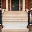 New exterior stone steps at the main entrance of The Hall School on Crossfield Road in Belsize Park